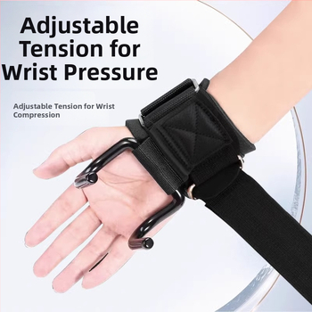 Riputamiseks mõeldud tõmbe konks — metallist randmekaitse, täiskasvanutele, fitnessiks ja deadliftiks