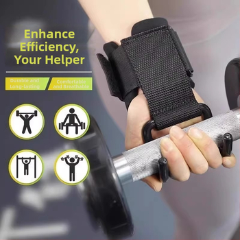 Riputamiseks mõeldud tõmbe konks — metallist randmekaitse, täiskasvanutele, fitnessiks ja deadliftiks