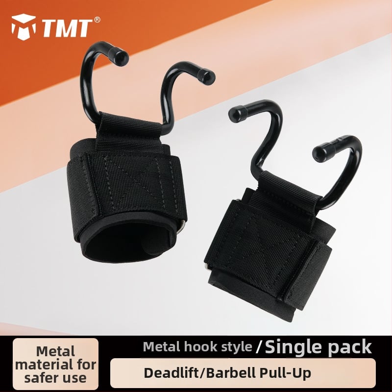 Riputamiseks mõeldud tõmbe konks — metallist randmekaitse, täiskasvanutele, fitnessiks ja deadliftiks