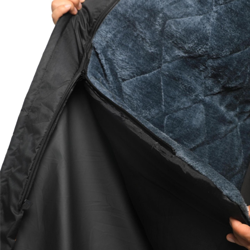 Ilga pliušinė žieminė striukė su nuimamu vidiniu pamušalu, atspari vandeniui, vėjui, šilta ir atspari dėvėjimui