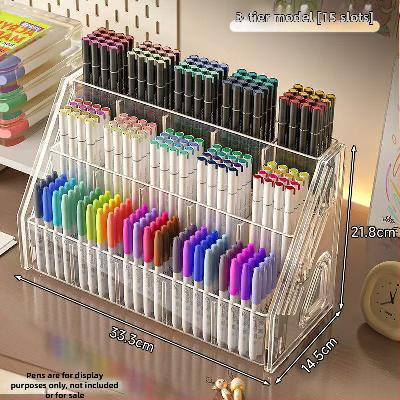 Xiyu 001 plastikinis injekcinės formos rašiklių laikiklis, stalinis organizatorius su 3-5 sluoksniais