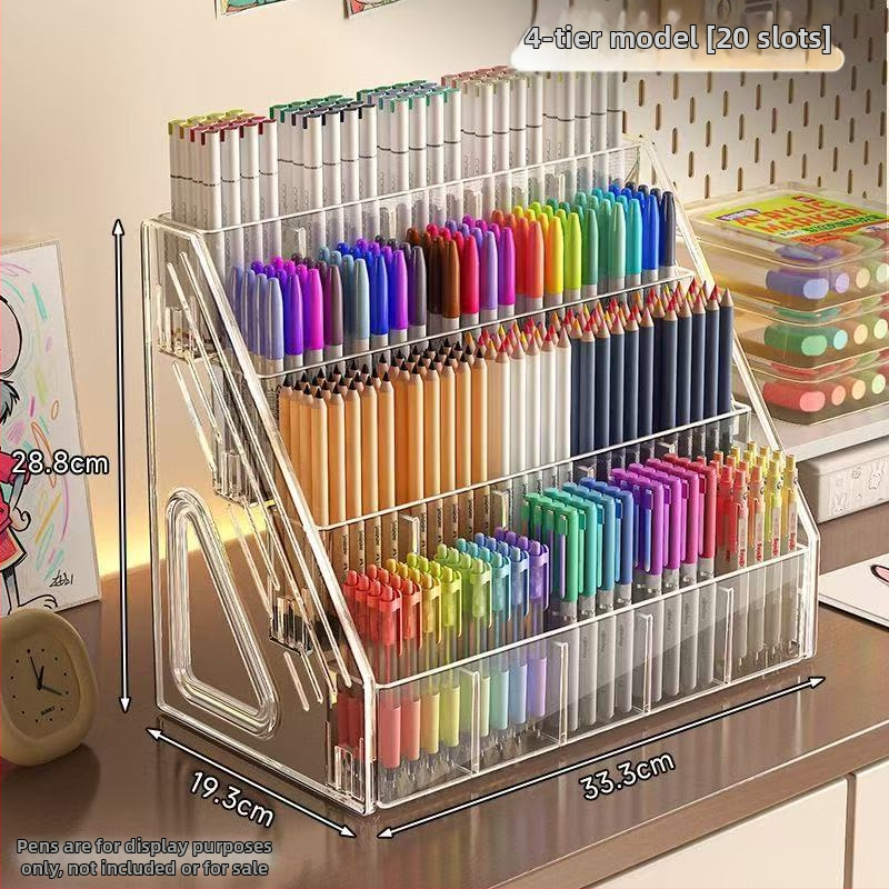 Xiyu 001 plastikinis injekcinės formos rašiklių laikiklis, stalinis organizatorius su 3-5 sluoksniais