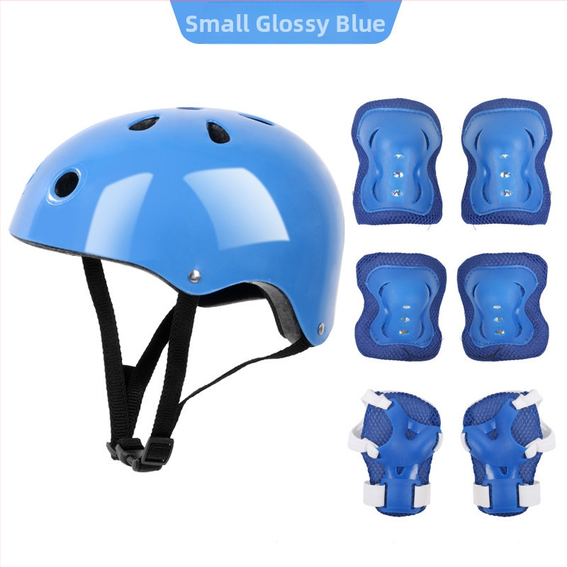 Vaikų apsauginis komplektas: šalmas ir delno, alkūnių bei kelių apsaugos, EVA putų ir PP medžiagų, tinkamas riedėjimui