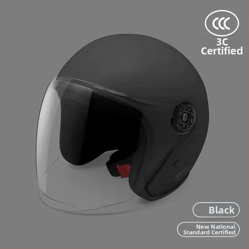 Cască half-helmet ABS pentru femei, pentru scutere electrice, respirabilă, protecție solară, utilizare în patru anotimpuri