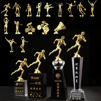 Kristāla trofeja sporta sacensībām | Pielāgojama ar logotipu | Izmēri 8x28 | Svars 1,5 kg