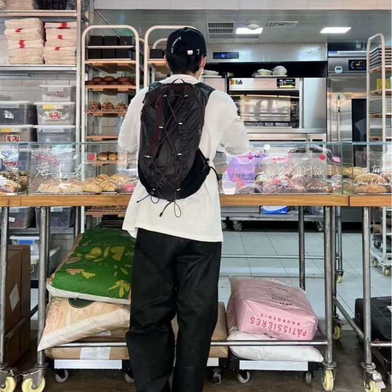 PU medžiagos žygio kuprinė, atspari vandeniui, ultralengva, oro pagalvės pečių diržai, unisex, didelė talpa