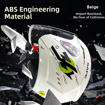 3C sertifikuota ABS 3/4 šalmas žiemai, skirta naudoti su elektriniais motociklais