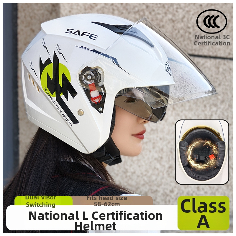 3C sertifikuota ABS 3/4 šalmas žiemai, skirta naudoti su elektriniais motociklais