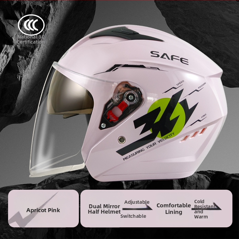 3C sertifikuota ABS 3/4 šalmas žiemai, skirta naudoti su elektriniais motociklais