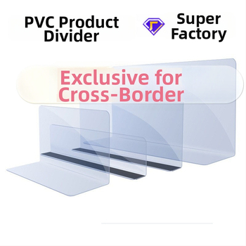 Magneetsed läbipaistvad riiulivahedajad, plastikust, lauale paigaldus, 4 kihti, lihtne ja kaasaegne disain