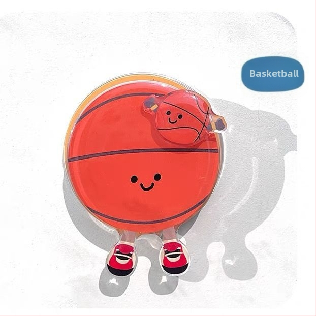 Magnetinis telefono laikiklis su mielu kūrybingu dizainu – stalo tenisas/badminton motyvai, plastikas, pritaikomas, dekoratyvinis pakabukas