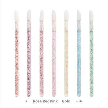 Vienkartinė lūpų šepetėlių rinkinys, 50 vnt., nailono šereliai, plastikinė rankenėlė, nešiojamas