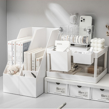 Lauafailide hoidik – 1-kihiline PP organisatsioon kontoritarveteks, lihtne ja kaasaegne Muji stiil