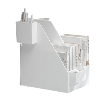 Десктоп държач за файлове – 1-слоен PP органайзер за канцеларски материали, прост и модерен Muji-стил