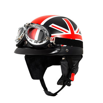 Polu kaciga – ABS+koža; unisex; za mopede; sve sezone