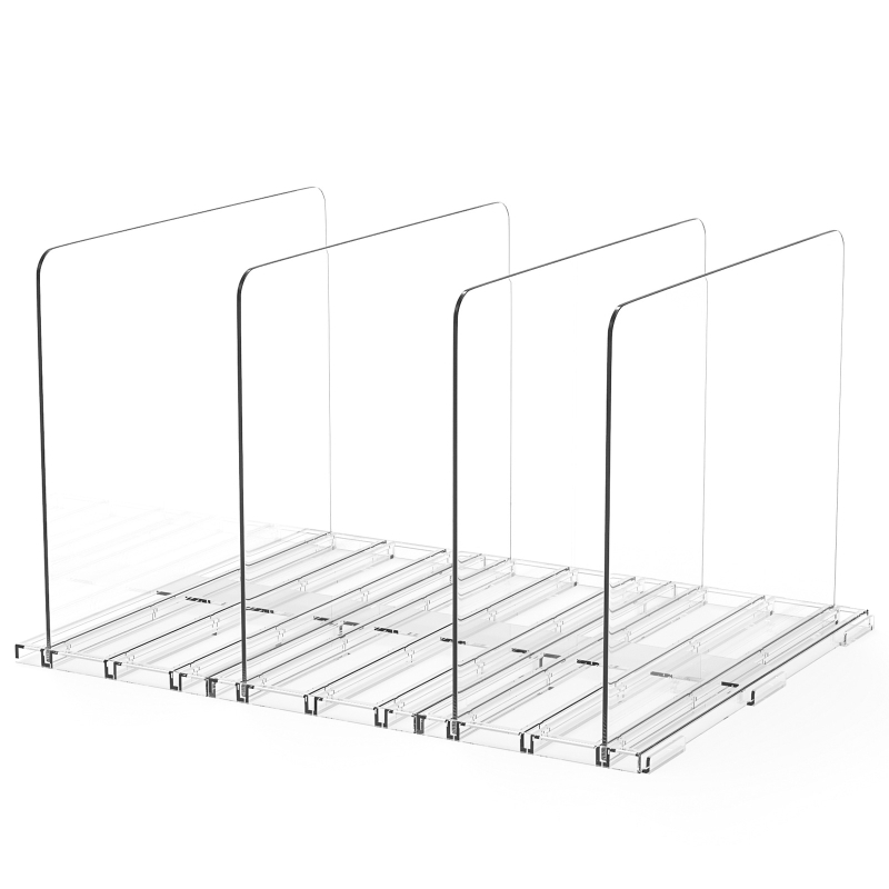 Пластмасов регулируем разделител за портфейли и чанти – настолен органайзер за чанти, 1 ниво