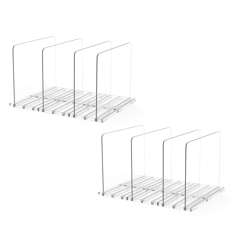 Пластмасов регулируем разделител за портфейли и чанти – настолен органайзер за чанти, 1 ниво