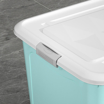 Plastična kutija za skladištenje s poklopcem za kućnu organizaciju, ojačana, prenosiva, 90–100 L, PP materijal (otporna na prašinu, otporna na vlagu, preseljiva)