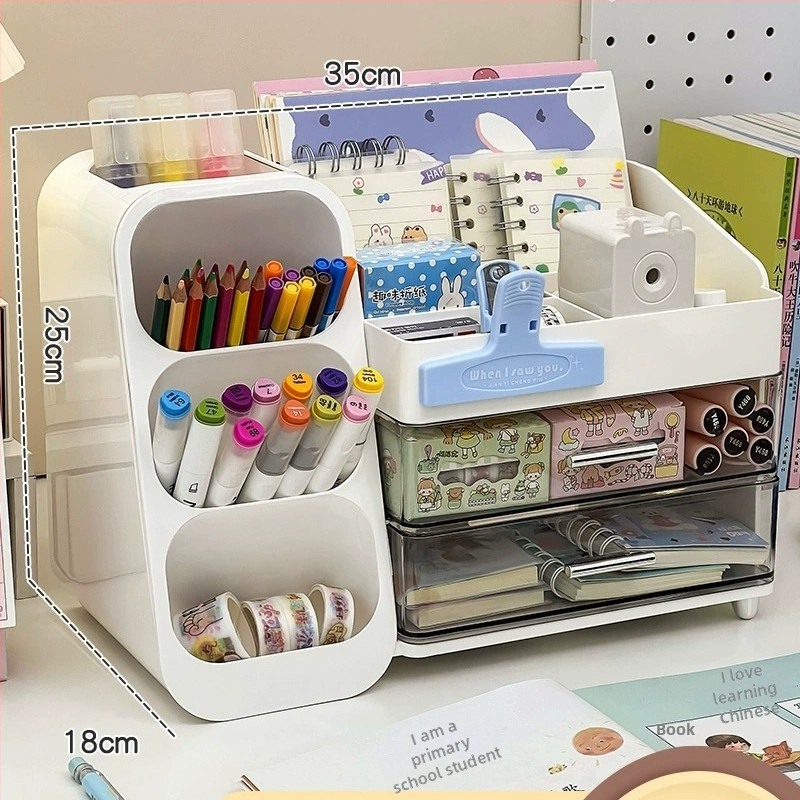 Stolni organizator s pretincima, kapacitet 12 L, plastični materijal