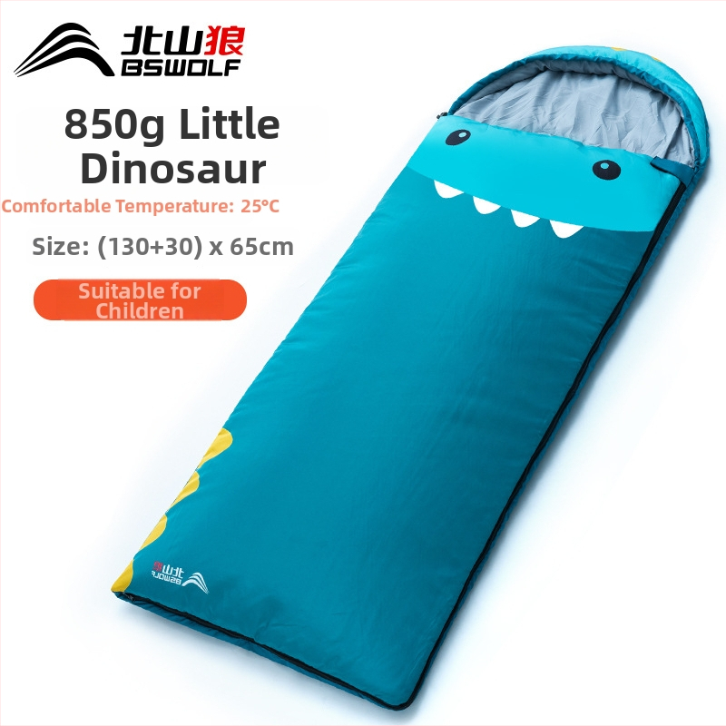 Vaikų kempingo miegmaišis – kišeninio tipo, poliesterio užpildas, pamušalas ir audinys, svoris 850 g, vaikams