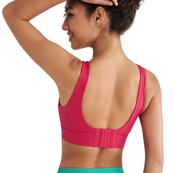 OTSA Moterų sportinė liemenėlė su integruota pagalvėle, vientisas jogos viršus, aukštas palaikymas, keturių eilių nugaros uždarymas, fiksuotos dvigubos pečiai