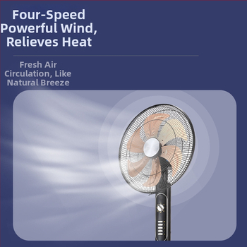 Pastatomas ventiliatorius su 6 mentelėmis, Type 70 modelis, 60W, 220V, mechaninis nuotolinio valdymas