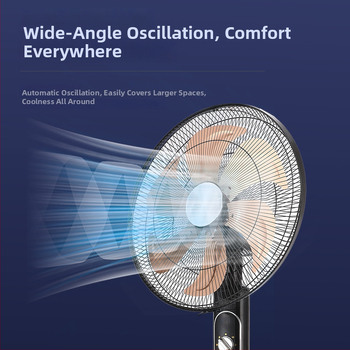 Pastatomas ventiliatorius su 6 mentelėmis, Type 70 modelis, 60W, 220V, mechaninis nuotolinio valdymas