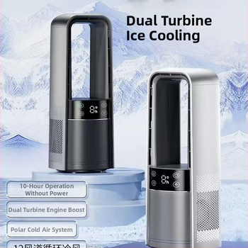 USB ventiliatorius be mentelių su natūraliu vėju, 4 greičiai, įmontuota 2000–4000 mAh baterija, veikimo laikas 8–12 valandų