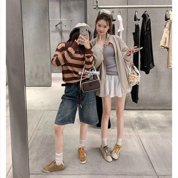 Adidași femei, capac superior din piele de vită, talpă din cauciuc, șireturi, model Mandarin Duck, stil casual zilnic