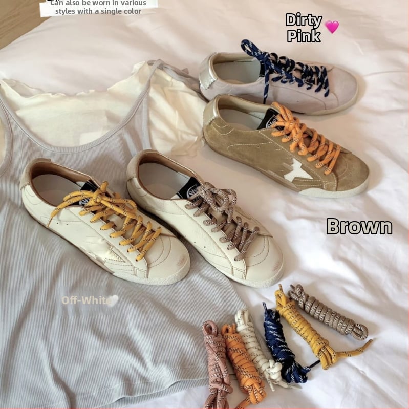 Adidași femei, capac superior din piele de vită, talpă din cauciuc, șireturi, model Mandarin Duck, stil casual zilnic