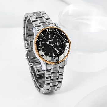 Vīriešu kvarca pulkstenis — kalendārs, spīd tumsā, 30M ūdensizturība, nerūsējoša tērauda korpuss un siksna, 34 mm diametrs