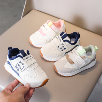 Детски спортни обувки с подплата, водоустойчиви, леки и антихлъзгащи подметки, за всички сезони, с лепенка Velcro