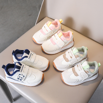 Детски спортни обувки с подплата, водоустойчиви, леки и антихлъзгащи подметки, за всички сезони, с лепенка Velcro