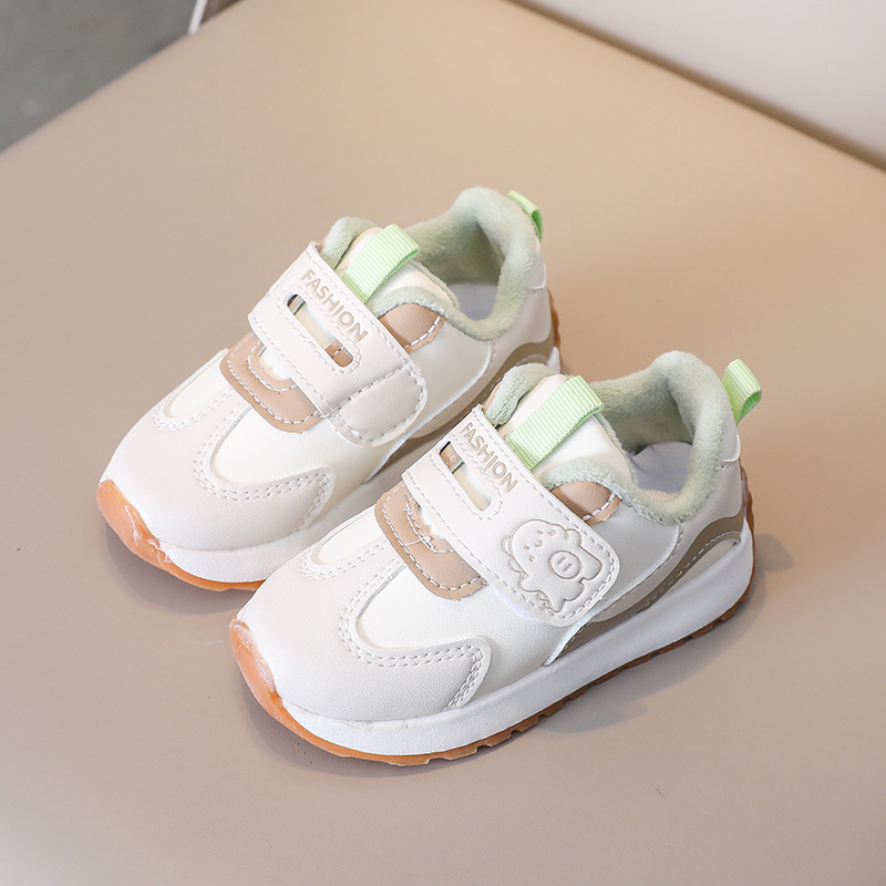 Детски спортни обувки с подплата, водоустойчиви, леки и антихлъзгащи подметки, за всички сезони, с лепенка Velcro