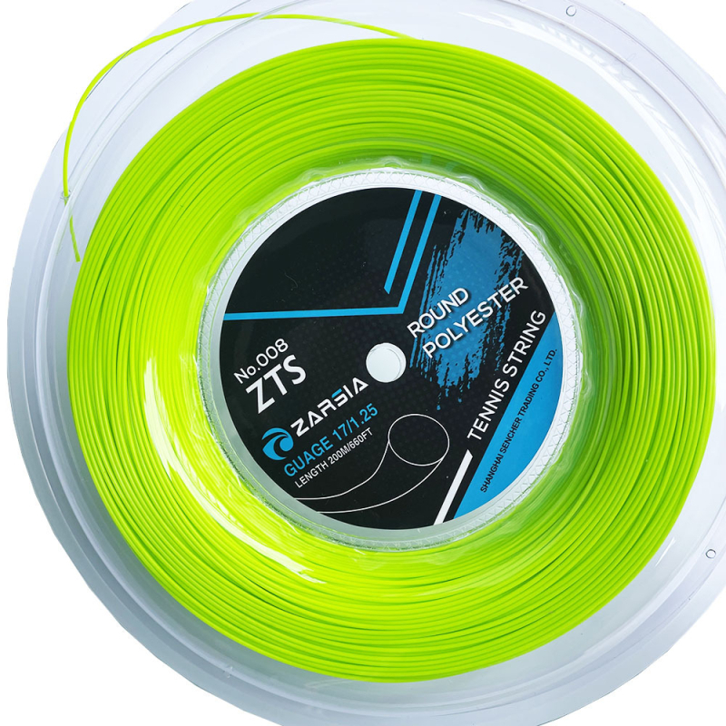 ZARSIA 4G poliészter kerek ütőzsinór teniszhez, edzésre, 200 m