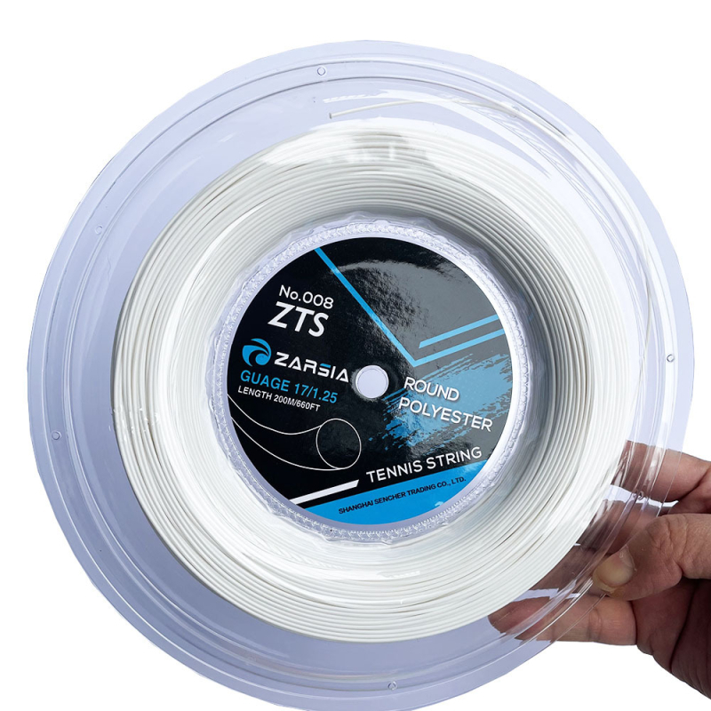 ZARSIA 4G poliészter kerek ütőzsinór teniszhez, edzésre, 200 m