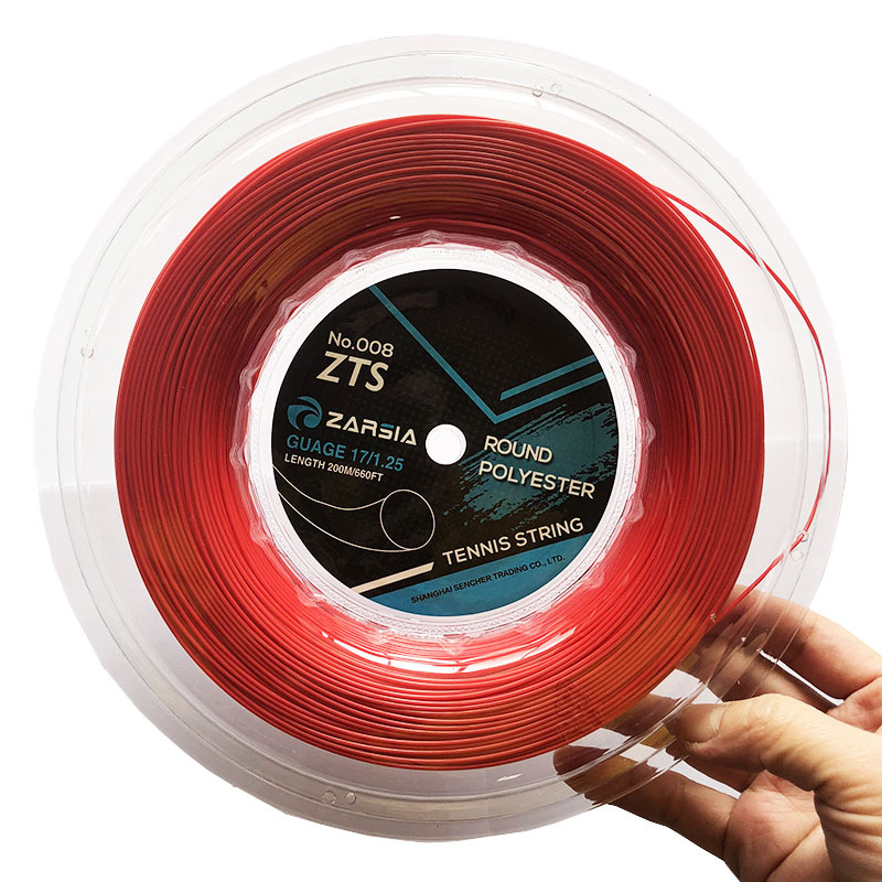 ZARSIA 4G poliészter kerek ütőzsinór teniszhez, edzésre, 200 m