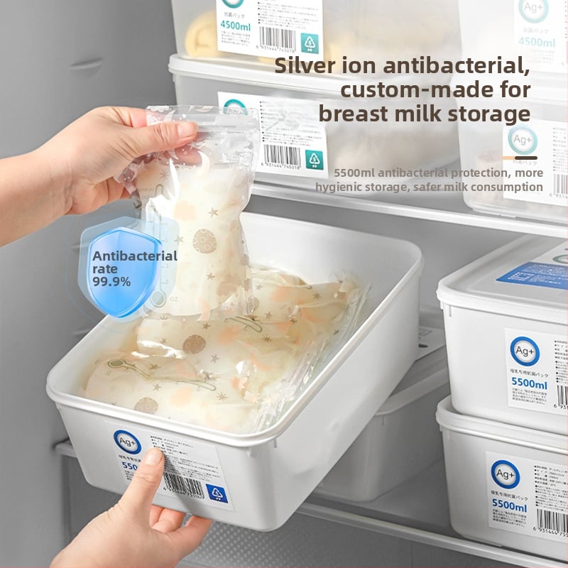 Japonský štýlový skladovací box do chladničky s antibakteriálnymi striebornými iónmi, potravinárska plast, veľká kapacita, na knedličky a parené buchty