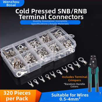 Aukstā presēšanas termināļu komplekts OT/UT, apaļas dakšu formas, 320 gb, ZJBOSAI