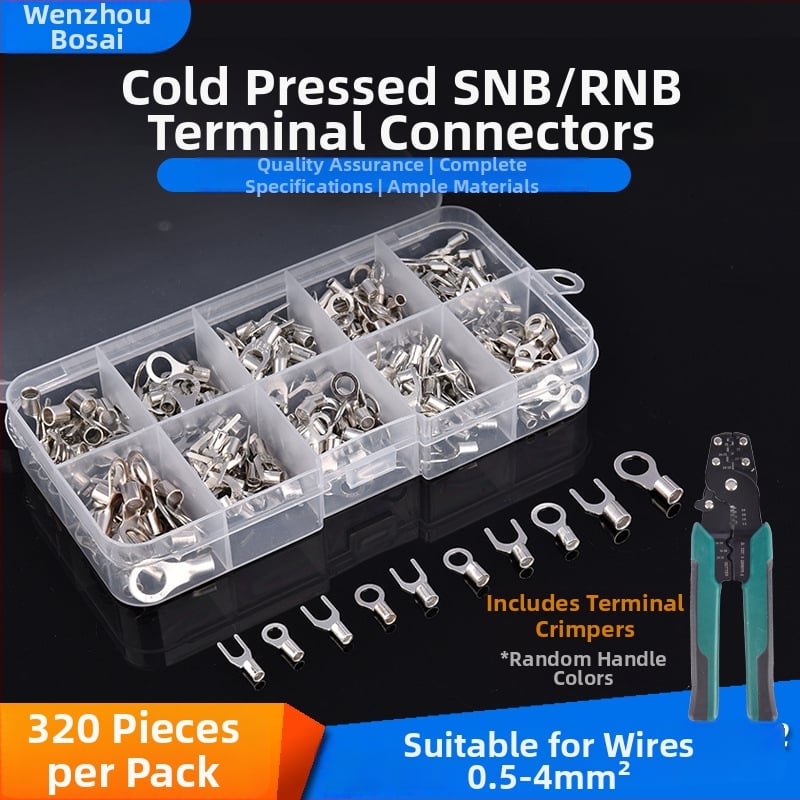 Aukstā presēšanas termināļu komplekts OT/UT, apaļas dakšu formas, 320 gb, ZJBOSAI