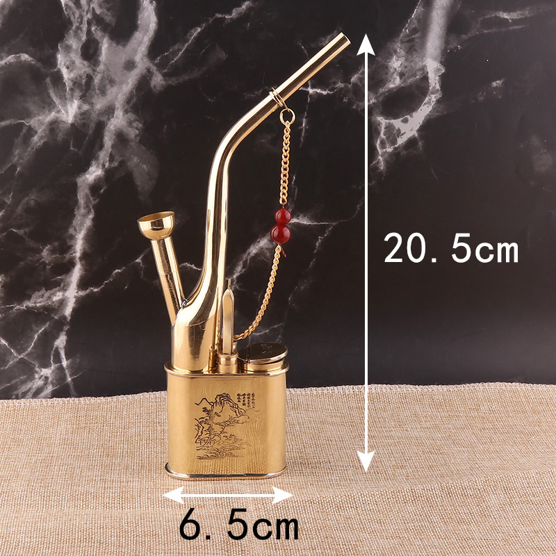 Ūdens pīpe Forten, vara korpuss, dubultās izmantošanas, jaunais ķīniešu stils (Zīmols: Forten • Materiāls: Vara • Stils: Jaunais ķīniešu stils • Funkcija: Dubultā izmantošana)