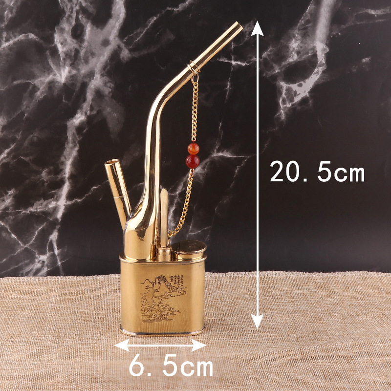 Ūdens pīpe Forten, vara korpuss, dubultās izmantošanas, jaunais ķīniešu stils (Zīmols: Forten • Materiāls: Vara • Stils: Jaunais ķīniešu stils • Funkcija: Dubultā izmantošana)