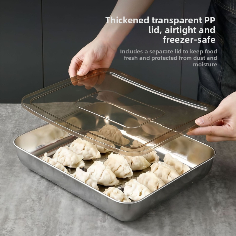 Nerūdijančio plieno koldūnų skarda – kinų stiliaus, maisto saugojimo talpa, logotipo spausdinimas pagal užsakymą, pritaikytas apdorojimas