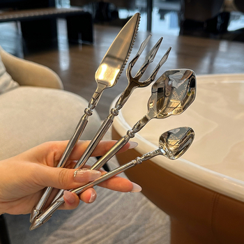 LEKEJA set pribora za jelo od 304 nehrđajućeg čelika s oglednim poliranjem, ručno izrađen