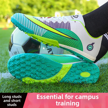 Futbolo bateliai – priešslidinėjimo PU padas, žemas viršus, viršus iš dirbtinio PU, tinkami natūraliai žolei, dirbtinei žolei ir kalnų vietovėms