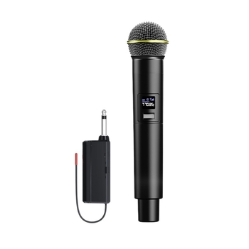 UHF двуканална безжична микрофонна система с приемник, модел tv1500, вградена батерия 500–800 mAh, честотен диапазон 100 Hz–20 kHz, SNR ≥75 dB