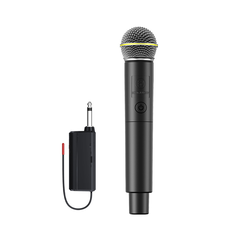 UHF двуканална безжична микрофонна система с приемник, модел tv1500, вградена батерия 500–800 mAh, честотен диапазон 100 Hz–20 kHz, SNR ≥75 dB