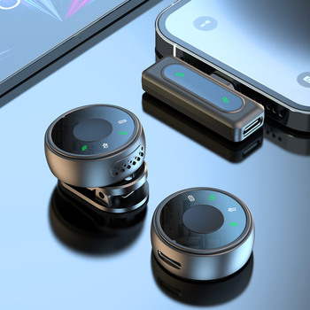 Lapel mikrofon za prijenos uživo, model J8, ugrađena baterija, frekvencijski raspon 20 Hz–20 kHz, SNR ≥75 dB, Bluetooth 5.2, ABS kućište