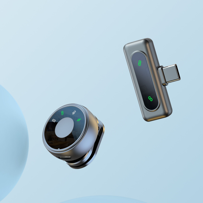 Lapel mikrofon za prijenos uživo, model J8, ugrađena baterija, frekvencijski raspon 20 Hz–20 kHz, SNR ≥75 dB, Bluetooth 5.2, ABS kućište