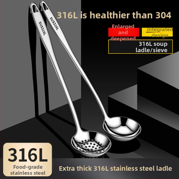 Pikkade kätega supilusikakomplekt roostevabast terasest 304/316, õli eraldus ja lekkimise vältimine, kõrge temperatuuritaluvus